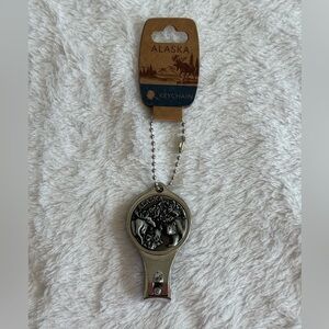 Alaskan Nail Clipper Bottle Opener Keychain NWT